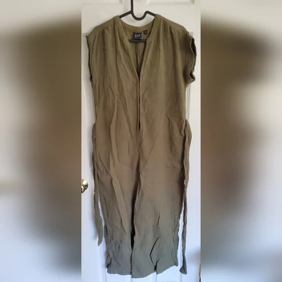 Gap Olive Gauz Jumpsuit Women's Size 6 (Small) - Picture 3 of 8